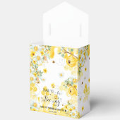 かわいいハチミツ ハニービー 黄色の花のウェディングシャワー ベイビー フェイバーボックス (見開き)