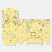 かわいいハチミツ ハニービー 黄色 花のベビーシャワー ブライダル フェイバーボックス (見開き)
