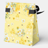 かわいいハチミツ ハニービー 黄色 花のベビーシャワー ブライダル フェイバーボックス (裏面)