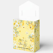 かわいいハチミツ ハニービー 黄色 花のベビーシャワー ブライダル フェイバーボックス (見開き)