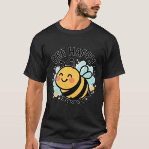 かわいいハチ幸せなキャラクター Tシャツ