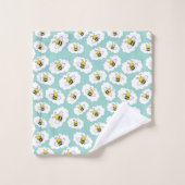 かわいいハチ柄のタオルセット バスタオルセット (ウォッシュタオル)