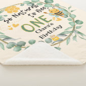 かわいいハチ1st誕生日パーティーギフト シェルパブランケット (3/4)