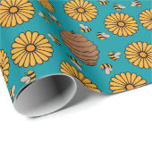 かわいいハチ ラッピングペーパー (ロールコーナー)