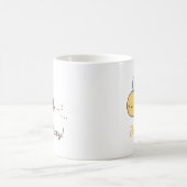 かわいいハチ 幸せなもじりフレーズ コーヒーマグカップ (中央)