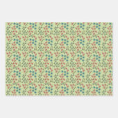 かわいいハチ、蝶、花とテンポウ ラッピングペーパーシート (正面3)