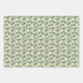 かわいいハチ、蝶、花とテンポウ ラッピングペーパーシート (正面)