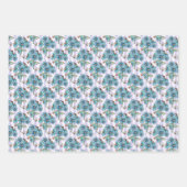 かわいいハチ、蝶、花とテンポウ ラッピングペーパーシート (正面)