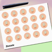 かわいいハッチイースター卵ステッカー ラウンドシール