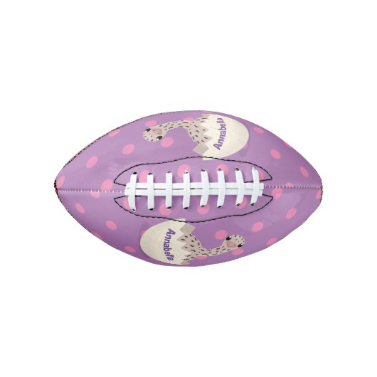 かわいいハッチングベビーダチョウ漫画イラストレーション アメリカンフットボール (正面)