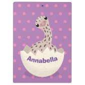 かわいいハッチングベビーダチョウ漫画イラストレーション クリップボード (裏面)