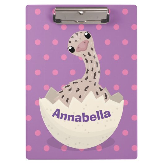 かわいいハッチングベビーダチョウ漫画イラストレーション クリップボード (正面)