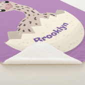 かわいいハッチングベビーダチョウ漫画イラストレーション シェルパブランケット (3/4)