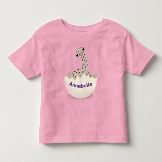 かわいいハッチングベビーダチョウ漫画イラストレーション トドラーTシャツ (正面)