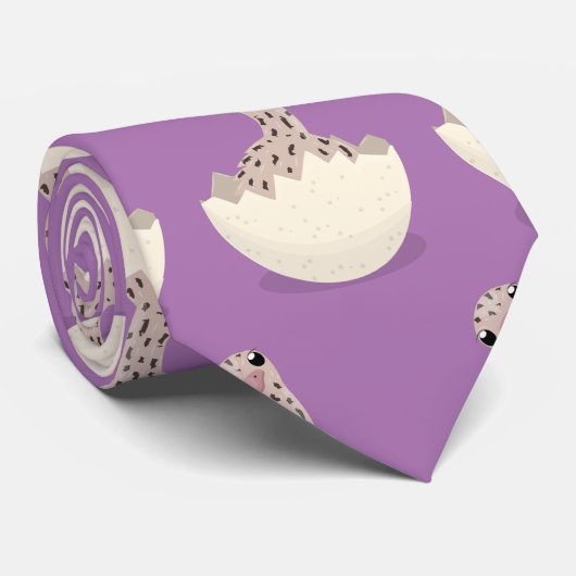 かわいいハッチングベビーダチョウ漫画イラストレーション ネクタイ (ロール)