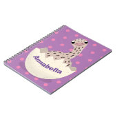 かわいいハッチングベビーダチョウ漫画イラストレーション ノートブック (左側)