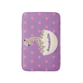 かわいいハッチングベビーダチョウ漫画イラストレーション バスマット (正面縦)