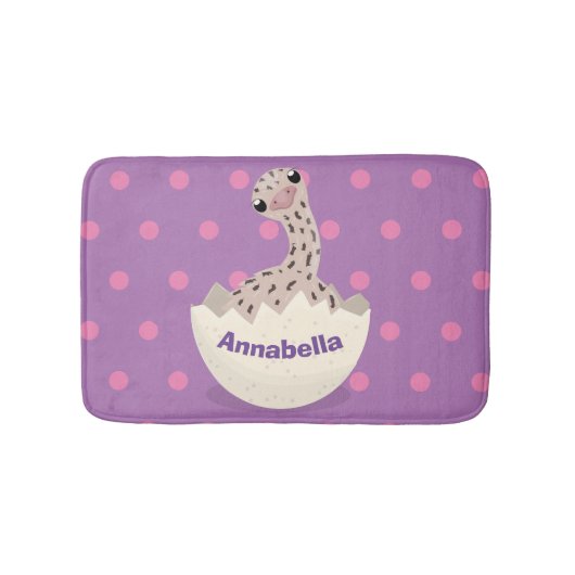 かわいいハッチングベビーダチョウ漫画イラストレーション バスマット (正面)