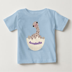 かわいいハッチングベビーダチョウ漫画イラストレーション ベビーTシャツ