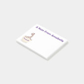 かわいいハッチングベビーダチョウ漫画イラストレーション ポストイット (アングル)