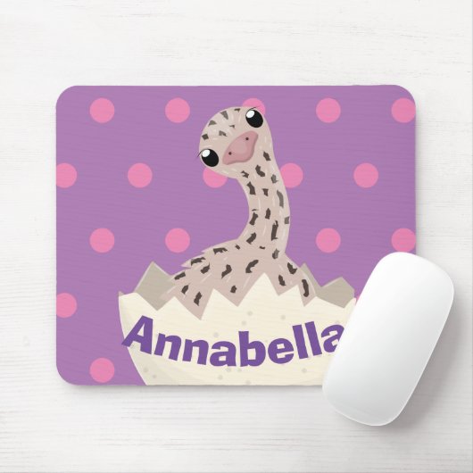 かわいいハッチングベビーダチョウ漫画イラストレーション マウスパッド (マウス)