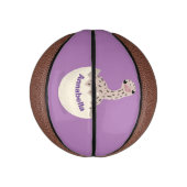 かわいいハッチングベビーダチョウ漫画イラストレーション ミニバスケットボール (縦)