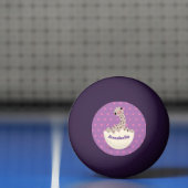 かわいいハッチングベビーダチョウ漫画イラストレーション 卓球ボール (ネット)