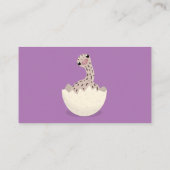 かわいいハッチングベビーダチョウ漫画イラストレーション 名刺 (裏面)