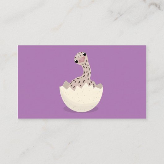 かわいいハッチングベビーダチョウ漫画イラストレーション 名刺 (裏面)