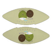 かわいいハッピーかわいいココナッツアニメイラストレーション アメリカンフットボール (パネル)