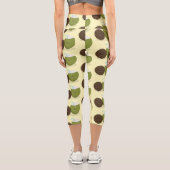 かわいいハッピーかわいいココナッツ漫画イラストレーション カプリレギンス (裏面)