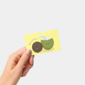 かわいいハッピーかわいいココナッツ漫画イラストレーション バッジ (Handheld)