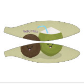 かわいいハッピーかわいいココナッツ漫画イラストレーション ミニバスケットボール (パネル)