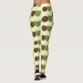 かわいいハッピーかわいいココナッツ漫画イラストレーション レギンス (裏面)