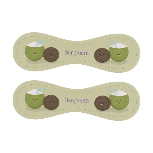 かわいいハッピーかわいいココナッツ漫画イラストレーション 野球ボール (パネル)