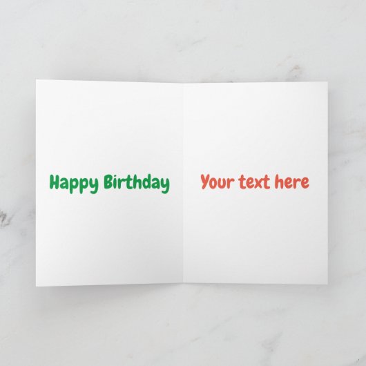 かわいいハッピーかわいいハンバーガー漫画 カード (内部)