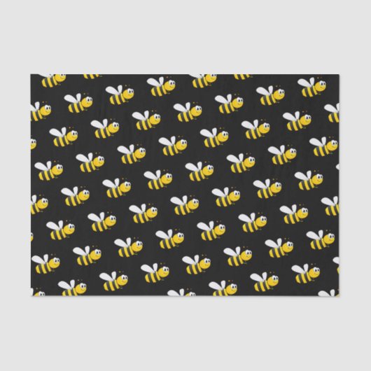 かわいいハッピーなクロミツバチ 薄葉紙 (正面)