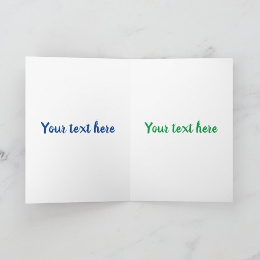 かわいいハッピーなナスの漫画イラストレーション カード (内部)