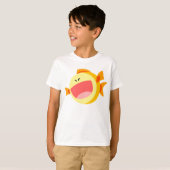 かわいいハッピーな魚の子供用Tシャツ Tシャツ (正面フル)
