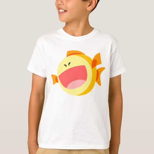 かわいいハッピーな魚の子供用Tシャツ Tシャツ (正面)