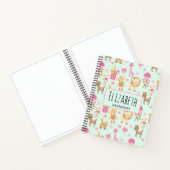 かわいいハッピーアニマル＆おもちゃの柄 ノートブック (内部)