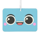 かわいいハッピーアニメフェイスティール（緑がかった色） カーエアーフレッシュナー (裏面)