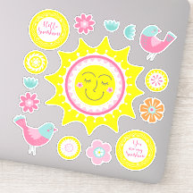 かわいいハッピーイエローサンシャイン