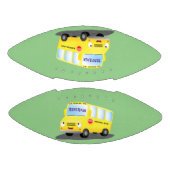 かわいいハッピーイエロースクールバスアニメ アメリカンフットボール (パネル)