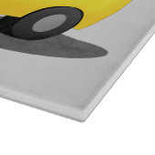 かわいいハッピーイエロースクールバスアニメ カッティングボード (角)