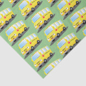 かわいいハッピーイエロースクールバスアニメ 薄葉紙 (詳細)