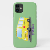かわいいハッピーイエロースクールバスアニメ Case-Mate iPhoneケース (裏面)