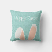 かわいいハッピーイースターのバニーの耳|の装飾用クッション クッション (正面)