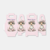 かわいいハッピーイースターアヒル卵 フェイバーボックス (折り畳みなし)