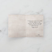 かわいいハッピーイースターウォーターカラーバニー シーズンカード (内部)